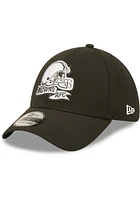 New Era Cleveland Browns Mens Black 2022 Sideline BW 39THIRTY Flex Hat