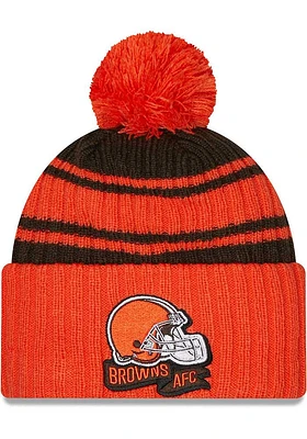 New Era Cleveland Browns Orange Alt 2022 Sideline Sport Mens Knit Hat