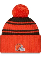 New Era Cleveland Browns Orange Alt 2022 Sideline Sport Mens Knit Hat