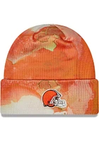 New Era Cleveland Browns Orange 2022 Ink Dye Cuff Mens Knit Hat