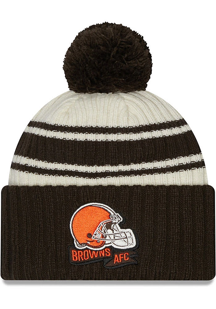 New Era Cleveland Browns Ivory 2022 Sideline Sport Mens Knit Hat