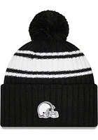 New Era Cleveland Browns Black 2022 BW Sideline Sport Mens Knit Hat