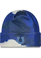 New Era Indianapolis Colts Blue 2022 Ink Dye Cuff Mens Knit Hat