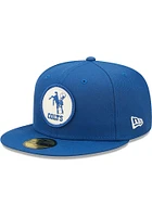 New Era Indianapolis Colts Mens Blue Retro 2022 Sideline 59FIFTY Fitted Hat