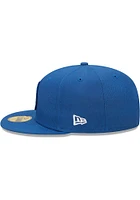 New Era Indianapolis Colts Mens Blue Retro 2022 Sideline 59FIFTY Fitted Hat