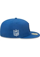 New Era Indianapolis Colts Mens Blue Retro 2022 Sideline 59FIFTY Fitted Hat