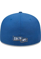 New Era Indianapolis Colts Mens Blue Retro 2022 Sideline 59FIFTY Fitted Hat