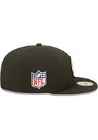 New Era Pittsburgh Steelers Mens Black Retro 2022 Sideline 59FIFTY Fitted Hat