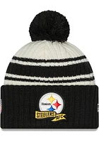 New Era Pittsburgh Steelers Ivory 2022 Sideline Sport Mens Knit Hat