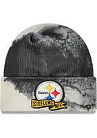 New Era Pittsburgh Steelers Black 2022 Ink Dye Cuff Mens Knit Hat