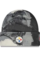 New Era Pittsburgh Steelers Black 2022 Ink Dye Cuff Mens Knit Hat