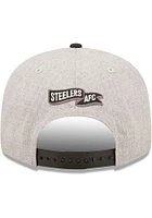 New Era Pittsburgh Steelers Grey Retro 2022 Sideline 9FIFTY Mens Snapback Hat