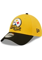 New Era Pittsburgh Steelers Mens Black Alt 2022 Sideline 39THIRTY Flex Hat