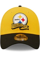 New Era Pittsburgh Steelers Mens Black Alt 2022 Sideline 39THIRTY Flex Hat