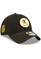 New Era Pittsburgh Steelers Black JR Retro 2022 Sideline 9TWENTY Youth Adjustable Hat