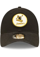 New Era Pittsburgh Steelers Black JR Retro 2022 Sideline 9TWENTY Youth Adjustable Hat
