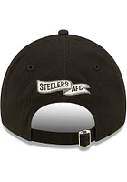 New Era Pittsburgh Steelers Black JR Retro 2022 Sideline 9TWENTY Youth Adjustable Hat