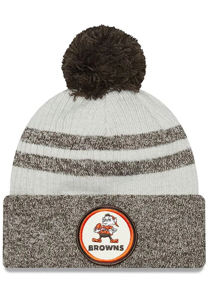 New Era Cleveland Browns Black JR Retro 2022 Sideline Sport Youth Knit Hat
