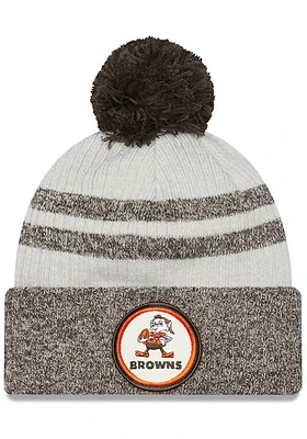 New Era Cleveland Browns Black JR Retro 2022 Sideline Sport Youth Knit Hat
