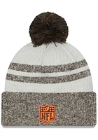 New Era Cleveland Browns Black JR Retro 2022 Sideline Sport Youth Knit Hat