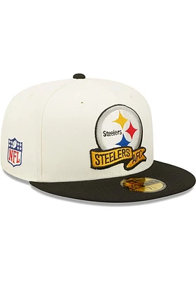 New Era Pittsburgh Steelers Mens Black 2022 Sideline 59FIFTY Fitted Hat