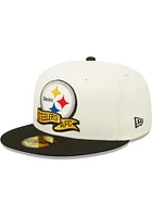 New Era Pittsburgh Steelers Mens Black 2022 Sideline 59FIFTY Fitted Hat