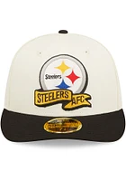 New Era Pittsburgh Steelers Mens Black 2022 Sideline Low Pro 59FIFTY Fitted Hat
