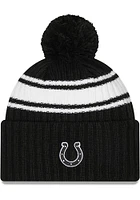 New Era Indianapolis Colts Black 2022 BW Sideline Sport Mens Knit Hat