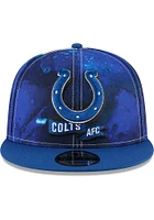New Era Indianapolis Colts Blue Ink Dye 2022 Sideline 9FIFTY Mens Snapback Hat