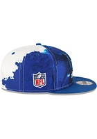 New Era Indianapolis Colts Blue Ink Dye 2022 Sideline 9FIFTY Mens Snapback Hat