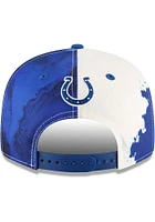 New Era Indianapolis Colts Blue Ink Dye 2022 Sideline 9FIFTY Mens Snapback Hat