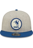 New Era Indianapolis Colts Grey Retro 2022 Sideline 9FIFTY Mens Snapback Hat