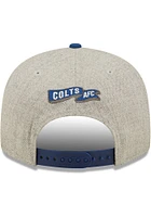 New Era Indianapolis Colts Grey Retro 2022 Sideline 9FIFTY Mens Snapback Hat