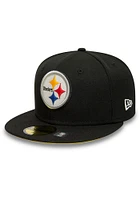 New Era Pittsburgh Steelers Mens Black Citrus Pop 59FIFTY Fitted Hat