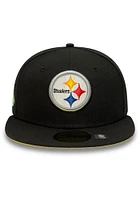 New Era Pittsburgh Steelers Mens Black Citrus Pop 59FIFTY Fitted Hat