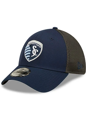 New Era Sporting Kansas City Mens Black Team Neo 39THIRTY Sport Flex Hat