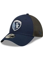 New Era Sporting Kansas City Mens Black Team Neo 39THIRTY Sport Flex Hat