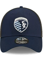 New Era Sporting Kansas City Mens Black Team Neo 39THIRTY Sport Flex Hat