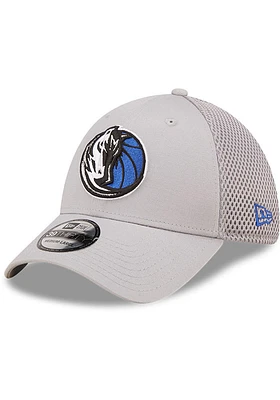 New Era Dallas Mavericks Mens Grey Team Neo 39THIRTY Flex Hat