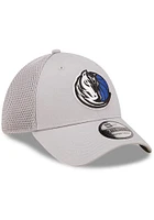 New Era Dallas Mavericks Mens Grey Team Neo 39THIRTY Flex Hat