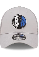 New Era Dallas Mavericks Mens Grey Team Neo 39THIRTY Flex Hat