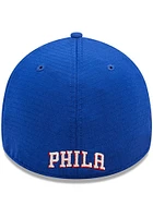 New Era Philadelphia 76ers Mens Blue Essential 39THIRTY Flex Hat
