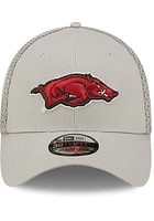 New Era Arkansas Razorbacks Mens Grey Team Neo 39THIRTY Flex Hat