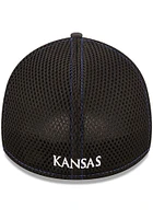 New Era Kansas Jayhawks Mens Black Camo 39THIRTY Flex Hat