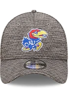 New Era Kansas Jayhawks Mens Grey Essential 39THIRTY Flex Hat