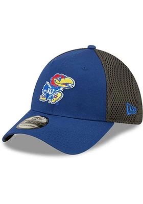 New Era Kansas Jayhawks Mens Blue Team Neo 39THIRTY Classic Flex Hat