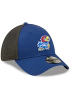 New Era Kansas Jayhawks Mens Blue Team Neo 39THIRTY Classic Flex Hat