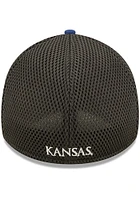 New Era Kansas Jayhawks Mens Blue Team Neo 39THIRTY Classic Flex Hat