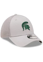 New Era Michigan State Spartans Mens Grey Team Neo 39THIRTY Flex Hat