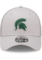 New Era Michigan State Spartans Mens Grey Team Neo 39THIRTY Flex Hat